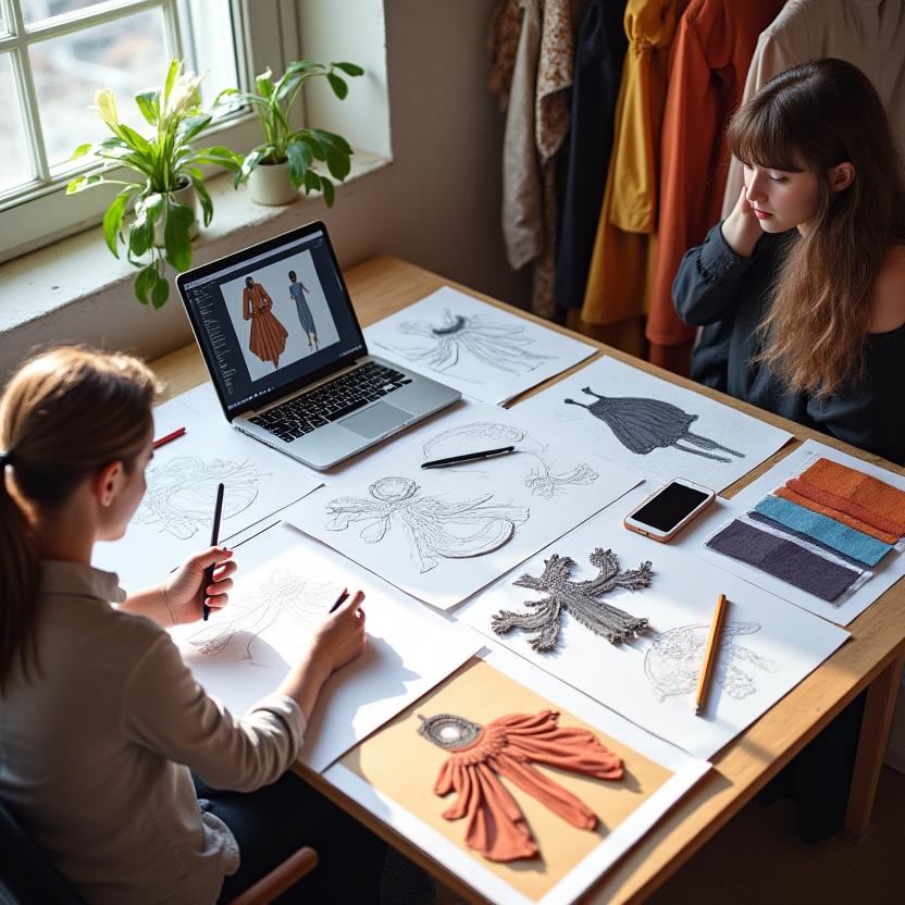 Espacio de trabajo de consultoría en diseño de vestuario